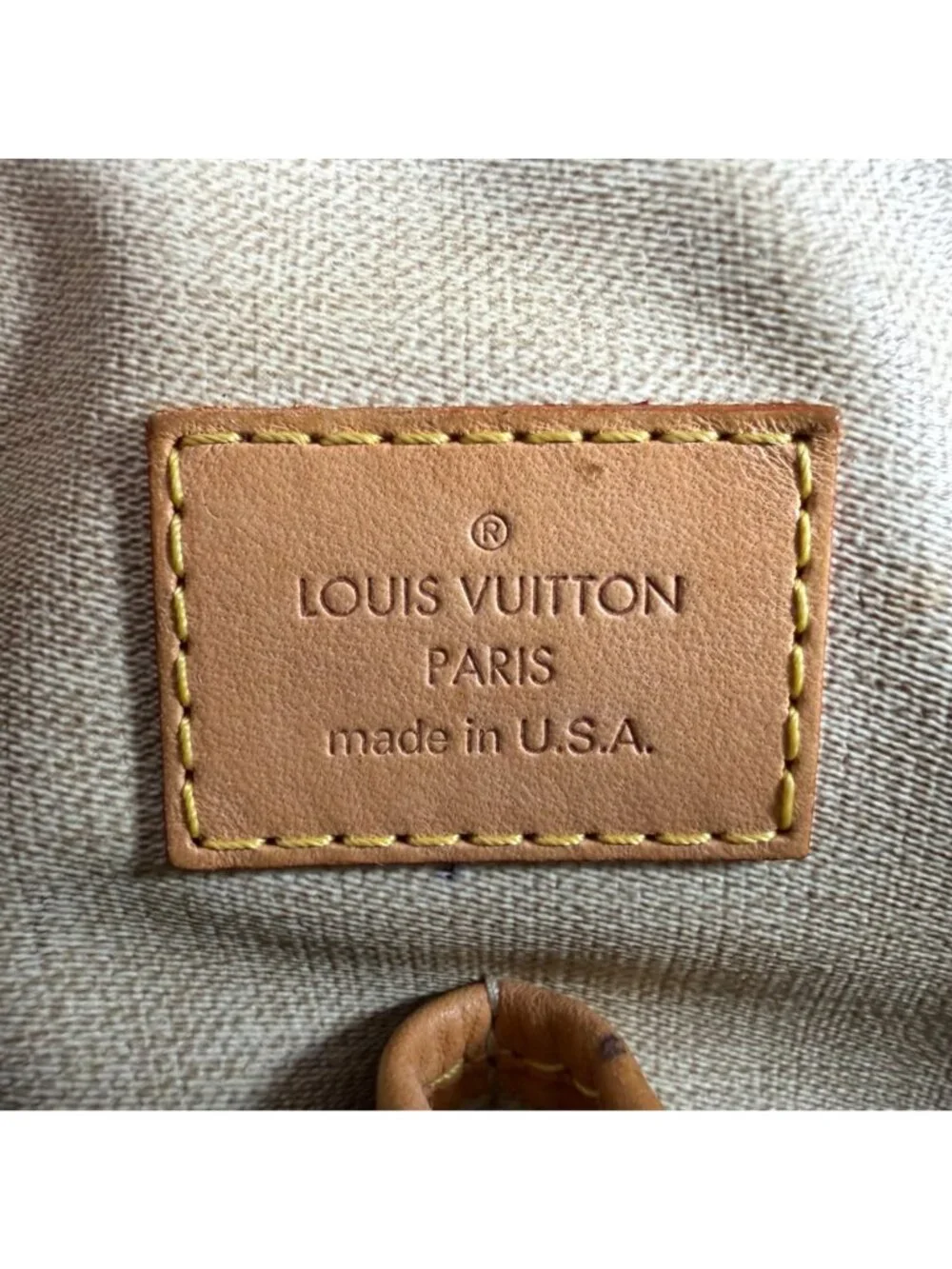 LOUIS VUITTON Trouville LV Monogram Coated Canvas & Vachetta Leather Handbag